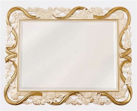 Casa Padrino Luxury Baroque Mirror Cream White Gold Handmade