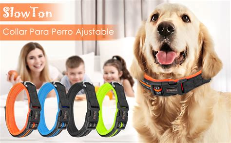 Slowton Collar Para Perro Ajustable M Reflectante Collars Para Perros