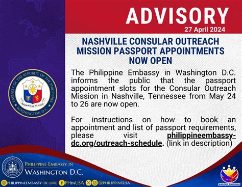 Nashville Consular Outreach Mission Passport Appointments Now Open Embassy Of The Republic Of