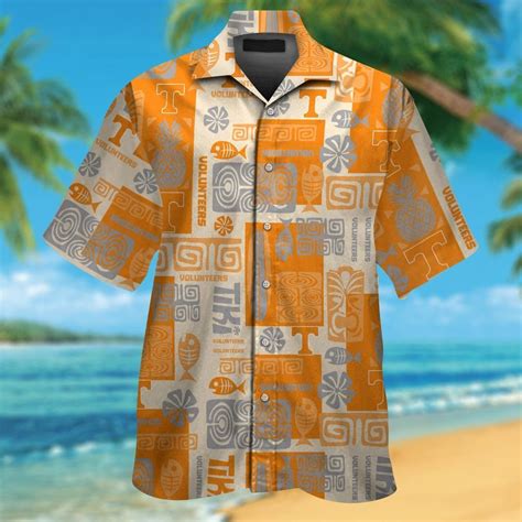 Tennessee Volunteers Short Sleeve Button Up Tropical Aloha Hawaiian