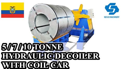 How To Load Metal Roll Into Hydraulic Decoiler With Coil Car YouTube