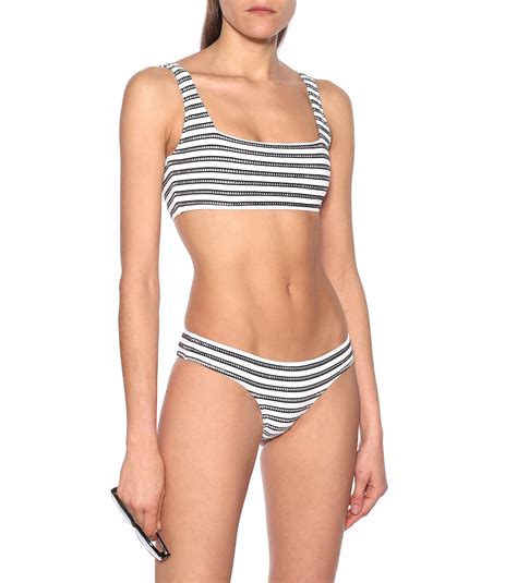 Corsica Striped Bikini Bottoms In Blue Heidi Klein Mytheresa