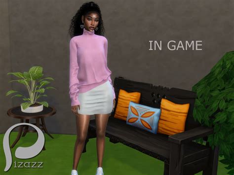 The Sims Resource High Waisted Cotton Skirt