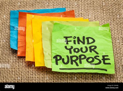 Find Your Purpose Motivational Reminder Handwriting On Sticky Note