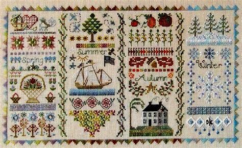 Four Seasons Sampler Cross Stitch Pattern By Jeannette Douglas