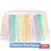 Sheer Tulle Tutu Table Skirt Ft Long Pastel Rainbow