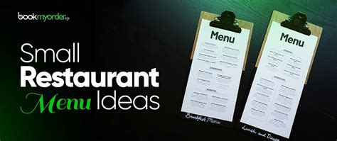 Small Restaurant Menu Ideas