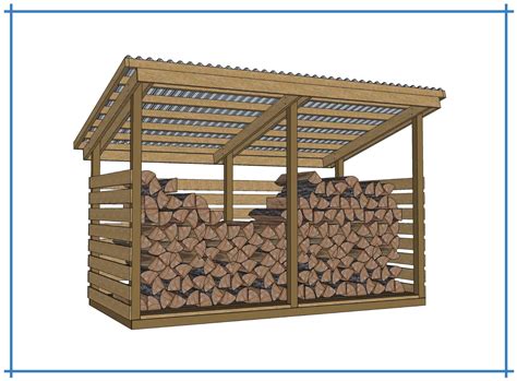 Firewood Shed Plans Build Blueprint