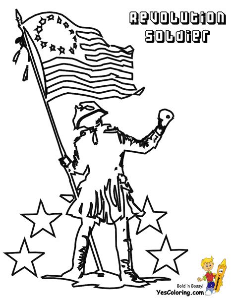 Revolutionary War Flag Coloring Page