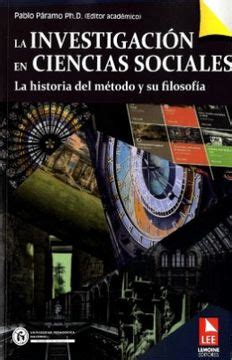 Libro La Investigacion En Ciencias Sociales De Pablo Paramo Buscalibre