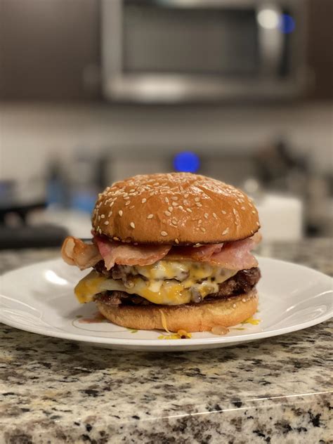 [homemade] Double Bacon Smash Burger R Cheeseburger