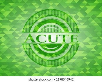 Acute Realistic Green Mosaic Emblem Stock Vector Royalty Free