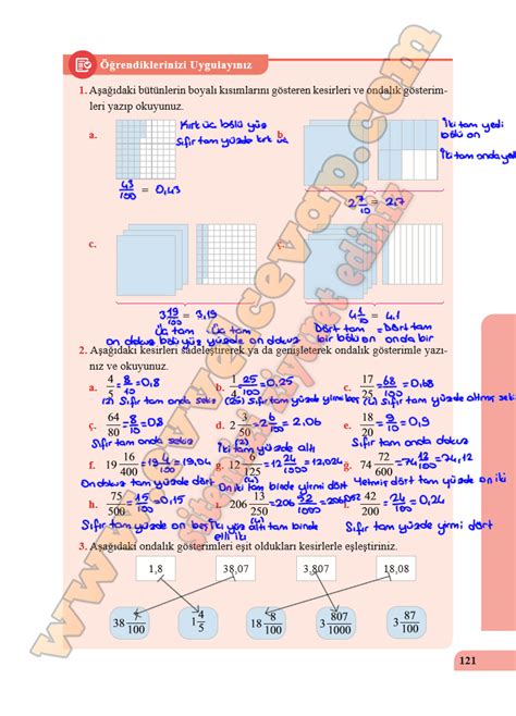 5 Sınıf Özgün Yayınları Matematik Ders Kitabı Cevapları Sayfa 117 118