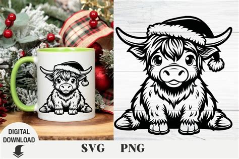 Christmas Highland Cow svg, Cow svg, Christmas svg (4620169)