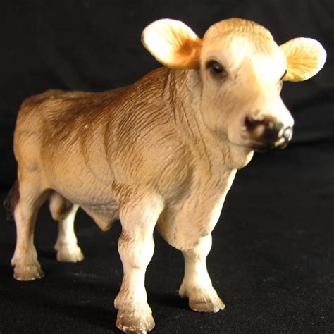 Schleich Brown Swiss Bull Cow Figure 5 Farm Toy 2001 Retired Germany