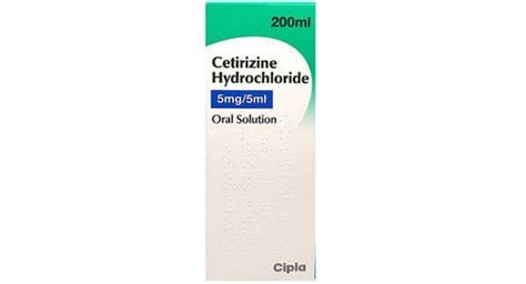 Cetirizine Hydrochloride 5mg5ml Oral Solution 200ml Cipla