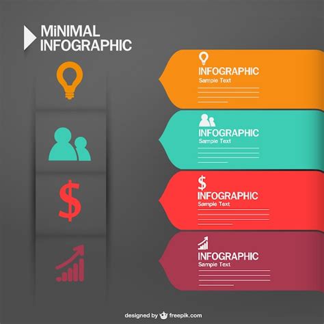 Vector livre infográfico mínimo Vetor Grátis