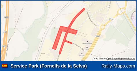 Service Park Fornells De La Selva Stage Map Rally Costa Brava