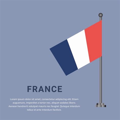 Premium Vector Illustration Of France Flag Template