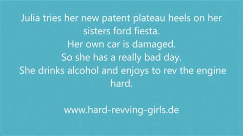 Julia Revving Hard Ford Fiesta In Patent Plateau High Heels Hard Revving Girls Clips4sale