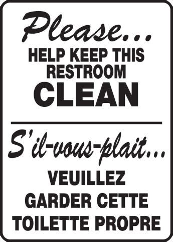 BILINGUAL FRENCH SIGN RESTROOM