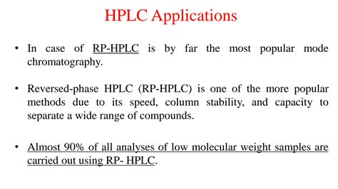 SOLUTION: Hplc applications - Studypool