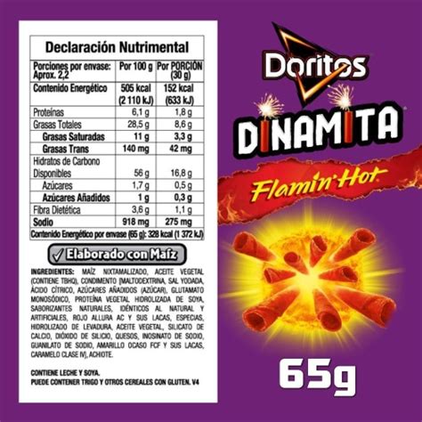 Botana Doritos Dinamita Xtra Flamin Hot 65 G Bodega Aurrera Despensa