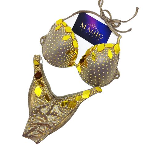 Competition Bikini No 44 Bronze Mystique Gold Mirror