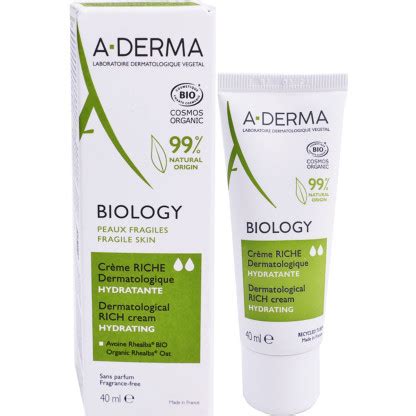 ADERMA BIOLOGY CREME RICHE HYDRATANTE BIO 40ML