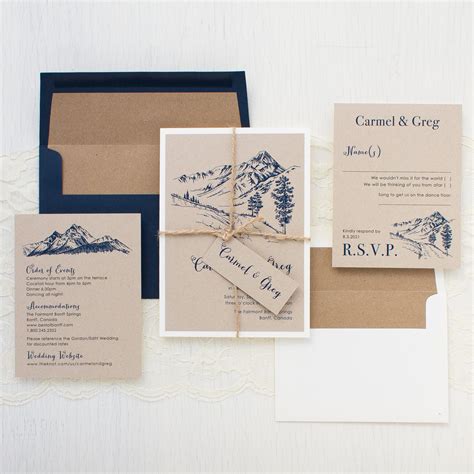 Rustic Mountain Wedding Invitations | Colorado Wedding | Beacon Lane