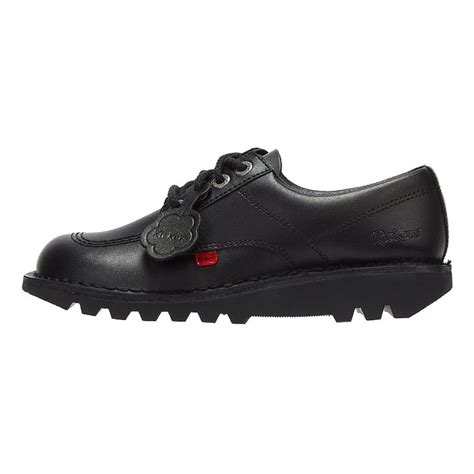 men  kick lo black leather shoes  kickers tower londoneu