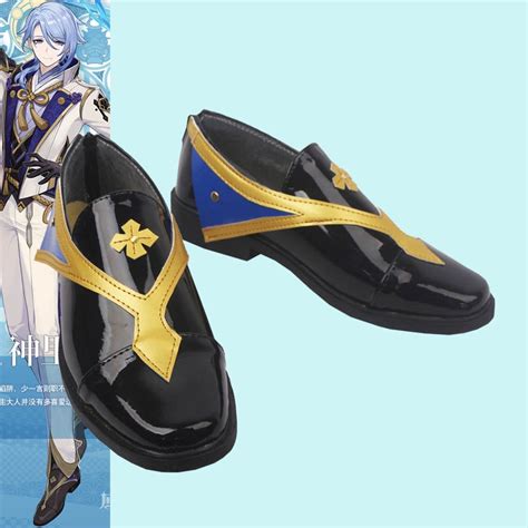 Jual Preorder Game Kamisato Ayato Cosplay Shoes Genshin Impact Kamisato Ayato Shoes Pu Leater