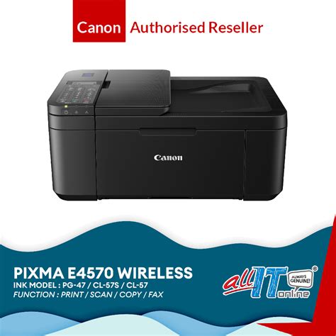 Canon Pixma E4570 Compact Wireless All In One With Fax Printer Usb Wi Fi Wireless