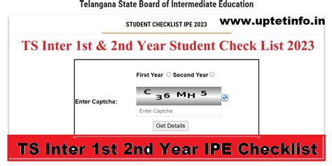 Student Ipe Checklist 2024 Released For Ts Inter 1st