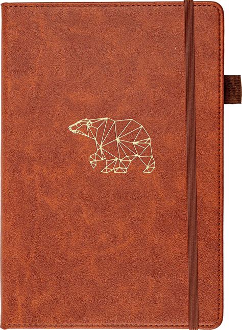 Avocado And Spice Brown Faux Leather A Journal Notebook Hardback