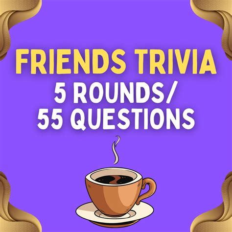 FRIENDS TV Show Trivia Game Instant Download 5 Rounds, 55 Questions ...