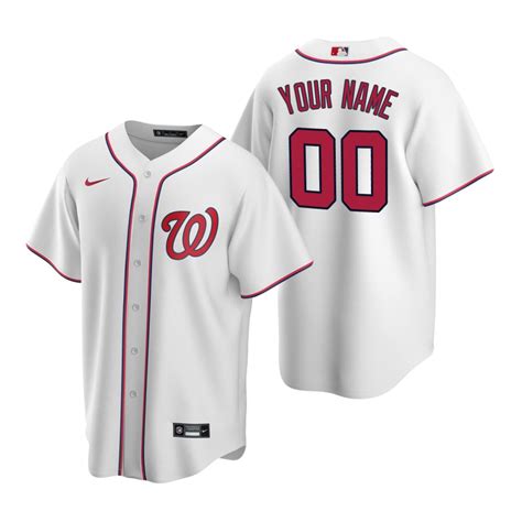 Men S Washington Nationals Custom Nike Red Stitched Mlb Cool Base