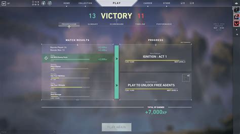 Progression Valorant Interface In Game