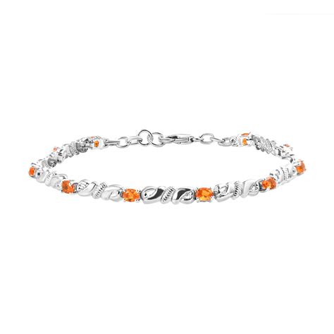 Salamanca Feueropal Armband Ca 19 Cm 925 Silber Platiniert Ca 1 20