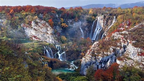 Solve Falls In Autumn Plitvice Lakes National Park Croatia Jigsaw