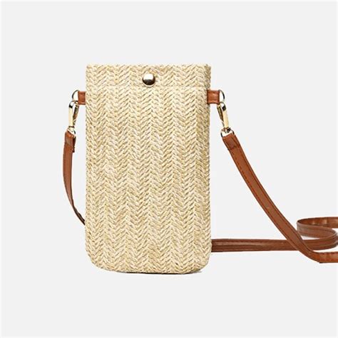 Sac Bandouli Re En Paille Pour Femmes Sacoche D T Boh Me Plage