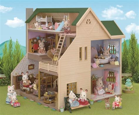 Sylvanian Families Green Hill House Oakwood Manor Ha 35 Epoch Calico