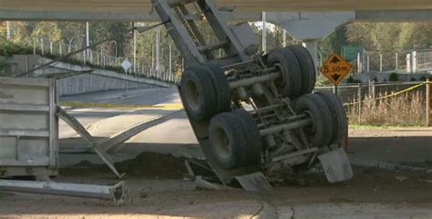 Hwy 1 Closed After Dump Truck Trailer Flies Ctv News