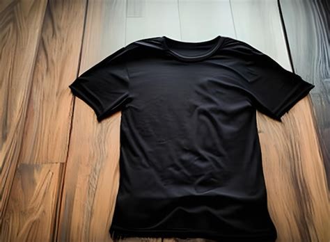 Camisetas Negras Masculinas Realistas Con Vista Frontal Y Trasera De