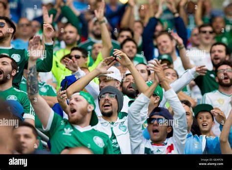 Palmeiras fans during the game between Palmeiras and Atletico Mineiro ...