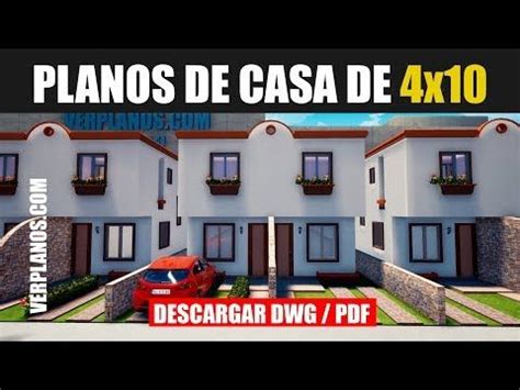 Planos de casa ECONÓMICA 2 Pisos 2 Dormitorios 1 Baño DWG PDF