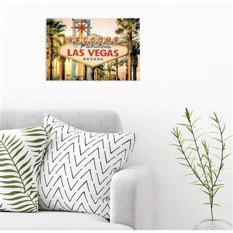 Decoration Murale Limics24 Tableau Sur Toile Welcome To Las Vegas