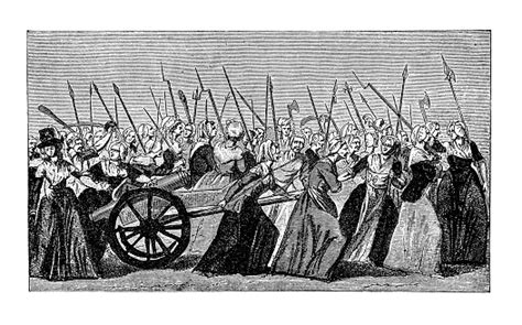 Womens March On Versailles French Revolution 5 October 1789 Stock ...