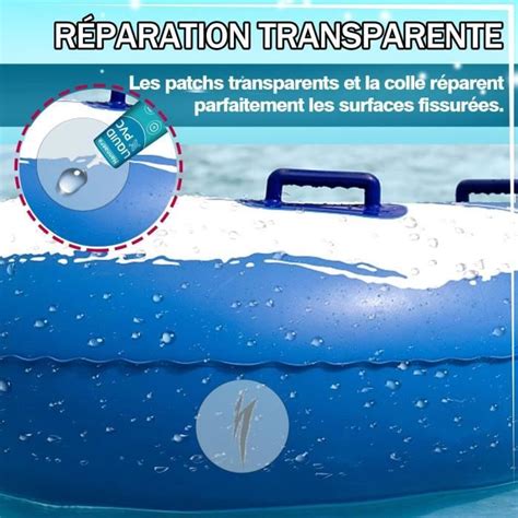 Kit de Réparation Piscine Kit Reparation Spa Gonflable Transparente