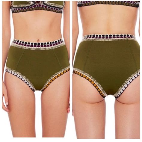 KIINI Swim Kiini Wren Olive Green High Rise Bikini Bottom Poshmark